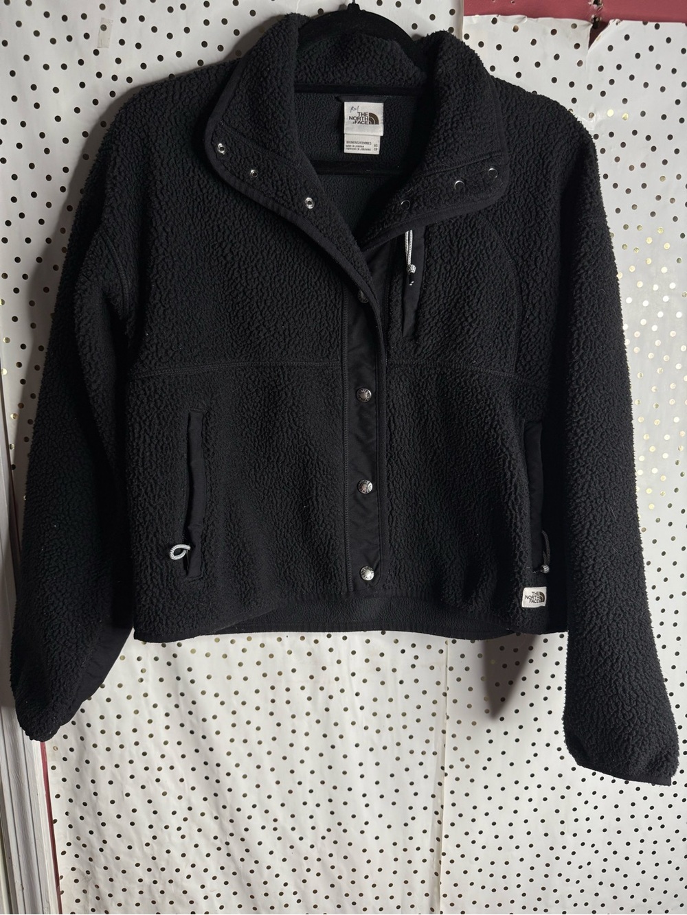 The North Face Black Teddy Sherpa Snap-Front Jacket